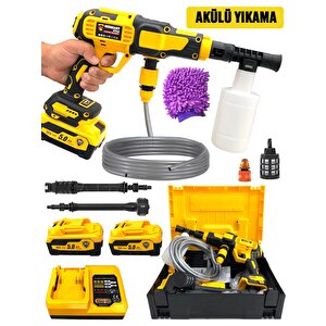 Çift Akülü Şarjlı Oto Araç Yıkama Köpük Makinesi Araç Üfleme Kurutma Makinesi İkili Set