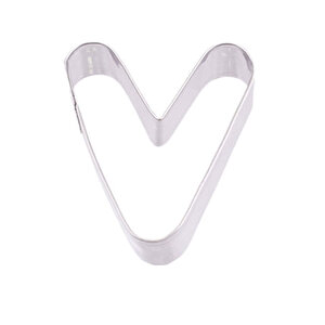 Kek Kurabiye Ve Pasta Kalıbı Metal V Harfi̇ Büyük Boy Alfabe 8.5 Cm