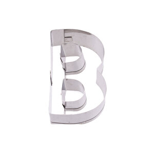 Kek Kurabiye Ve Pasta Kalıbı Metal B Harfi̇ Büyük Boy Alfabe 8.5 Cm
