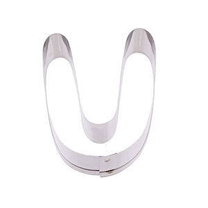 Kek Kurabiye Ve Pasta Kalıbı Metal U Harfi̇ Büyük Boy Alfabe 8.5 Cm