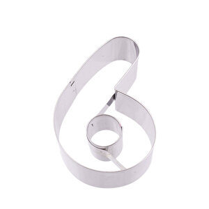 Kek Kurabiye Ve Pasta Kalıbı Metal 6 Sayı Büyük Boy Rakam 8.5 Cm