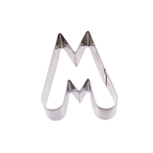 Kek Kurabiye Ve Pasta Kalıbı Metal M Harfi̇ Büyük Boy Alfabe 8.5 Cm