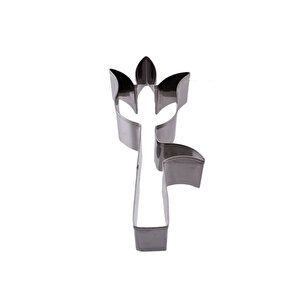 Kek Kurabiye Ve Pasta Kalıbı Metal Şekilli Yapraklı Lale 5x12 Cm