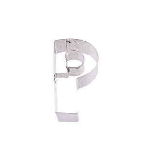 Kek Kurabiye Ve Pasta Kalıbı Metal P Harfi̇ Büyük Boy Alfabe 8.5 Cm