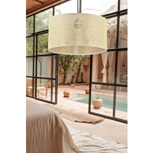 Roll Tasarım Hasır Sarkıt Avize Salon Oturma Odası Yatak Odası Geniş Silindir Avize