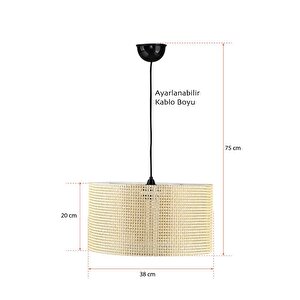 Roll Tasarım Hasır Sarkıt Avize Salon Oturma Odası Yatak Odası Geniş Silindir Avize