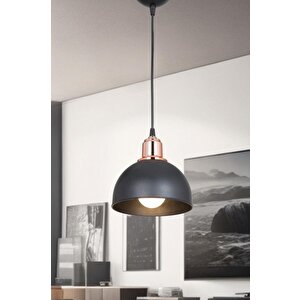 Haus Mini Yarım Küre Gold Kukalı Abs Siyah Sarkıt Küçük Alanlara Uygun Mutfak Koridor Avize