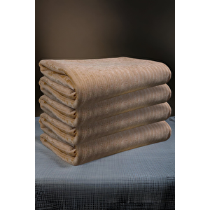 Çizgili Süngerli Kadife Kumaş Kaymaz Çekyat Koltuk Örtüsü 170x210 Bej