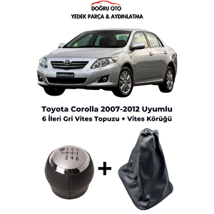 Toyota Corolla 6 İleri Gri Vites Topuzu + Vites Körüğü 2007-2012