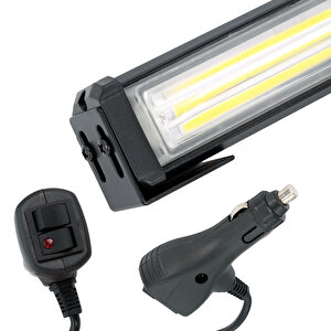 4 Ledli Offroad Led Bar 60 Cm Tepe Lamba Kumandalı 12 Animasyonlu Mavi