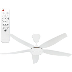 Helios Rigel 85w 3 Renk Fonksiyonlu 56 Inç Uzaktan Kumandalı Dekoratif Tavan Vantilatörü Hs-9307 Beyaz