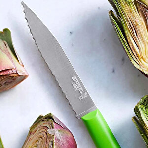 Opinel Essential Tırtıklı Yeşil Soyma Bıçağı 10 Cm