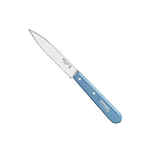 Opinel Essential Tırtıklı Mavi Soyma Bıçağı 10 Cm No:113