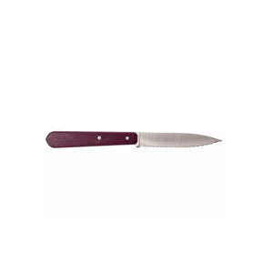 Opinel Essential Tırtıklı Mor Soyma Bıçağı 10 Cm No:113