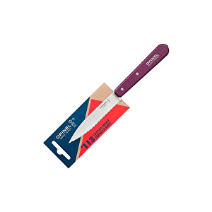 Opinel Essential Tırtıklı Mor Soyma Bıçağı 10 Cm No:113
