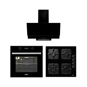 Plus Li̇ne Si̇yah  3 Lü Ankastre Set (ed401-eo320-ef260)