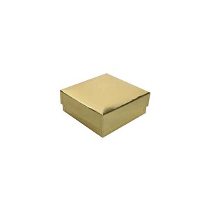 Komple Karton Kutu Düz Renk 9x9x3 Cm (25 Adet)  Gold