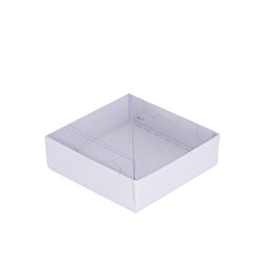 Asetat Kutu Altı Karton 7x7x2.2 Cm (50 Adet)  Beyaz