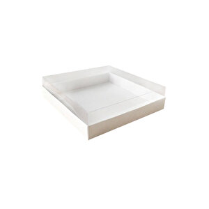 Asetat Kapaklı Karton Kutu Havlu Kutusu 20x20x5  Cm (10 Adet)  Beyaz