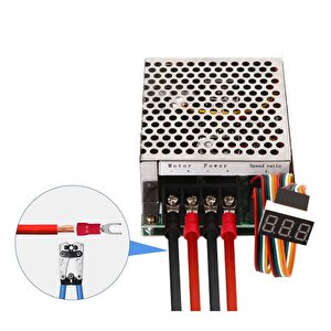 Dijital Göstergeli Takometreli Çift Yönlü İleri Geri Dc Motor Hız Regülatörü 40a 12v24v36