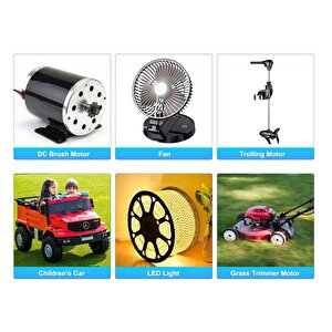 Dijital Göstergeli Takometreli Çift Yönlü İleri Geri Dc Motor Hız Regülatörü 40a 12v24v36