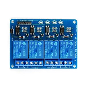 4 Yönlü Röle Optocoupler Gösterge Işıklı Output 5v