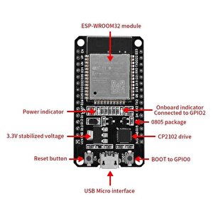 Wifi+bluetooth Esp-32 Esp-32s Wifi Ve Bluetooth Geliştirme Kartı