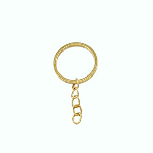 Anahtarlık Halkası Zincirli  5 Cm (50 Adet)  Gold