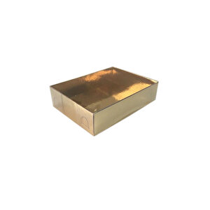 Asetat Kapaklı Karton Kutu 9x12x3 Cm (25 Adet)  Gold