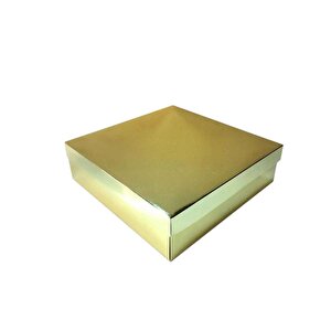 Komple Karton Kutu 15x15x3 Cm (10 Adet)  Gold