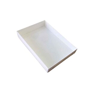 Asetat Kapaklı Karton Yasin Ve Tespih Kutusu 10.5x14.5x2(25 Adet)  Beyaz