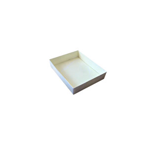 Asetat Kapaklı Karton Kutu Mermer Desenli 12x15x3 Cm (10 Adet)  Krem
