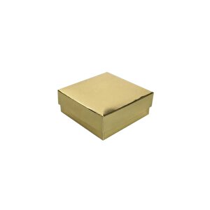 Komple Karton Kutu Düz Renk 6x6x2.5 Cm (25 Adet)  Gold