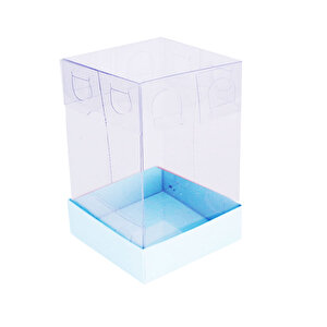 Asetat Kutu Altı Karton 5x5x8 Cm (50 Adet)  Mavi