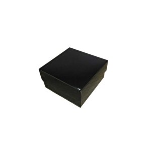 Komple Karton Kutu Düz Renk 10x10x5 Cm  (25 Adet)  Siyah
