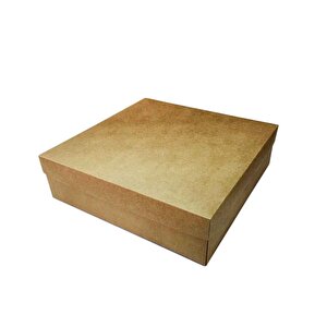 Komple Karton Kutu 15x15x3 Cm (10 Adet)  Kraft