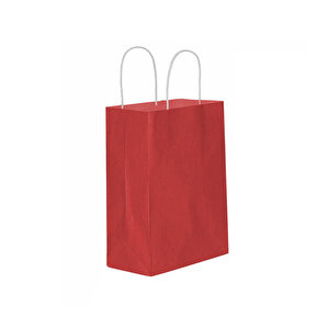 Kağıt Hediye Çantası Düz Renk Battal Boy 31x41 Cm (25 Adet)  Bordo