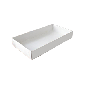 Asetat Kapaklı Karton Kutu 20x10x3 (25 Adet)  Beyaz