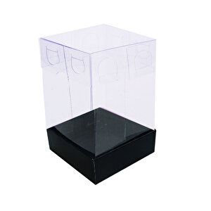 Asetat Kutu Altı Karton 5x5x8 Cm (50 Adet)  Siyah