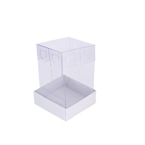 Asetat Kutu Altı Karton 5x5x9 Cm (50 Adet)  Beyaz