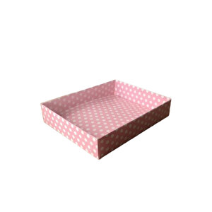 Asetat Kapaklı Karton Kutu 12x15x3 (25 Adet)  Puantiyeli Pembe