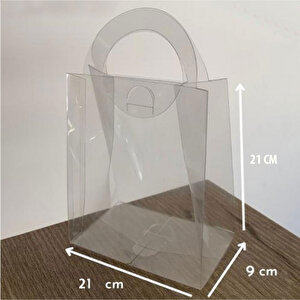 Asetat Çanta 21x21x9 Cm (10 Adet)