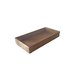 Asetat Kapaklı Karton Kutu 20x10x3 (25 Adet)  Kraft