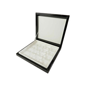Karton Çikolata Kutusu 16 Lı Separatörlü 23.5 X 22.5 Cm   Siyah