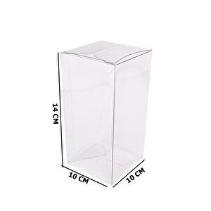Komple Asetat Kutu Otomatik Model 10x10x14 Cm (25 Adet)