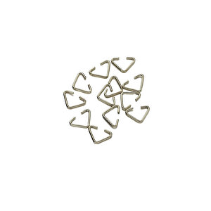 Anahtarlık Montaj Halkası Üçgen Takı Bağlantı Halkası 14x11 Mm (100 Adet)  Gümüş