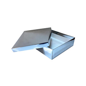 Komple Karton Kutu 35x35x10 Cm (10 Adet)  Gümüş