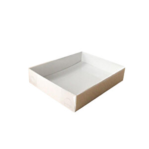 Asetat Kapaklı Karton Kutu 12x15x3 (25 Adet)  Beyaz