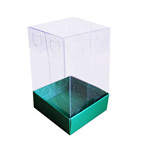 Asetat Kutu Altı Karton 5x5x8 Cm (50 Adet)  Yeşil