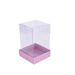 Asetat Kutu Altı Karton 5x5x9 Cm (50 Adet)  Pembe